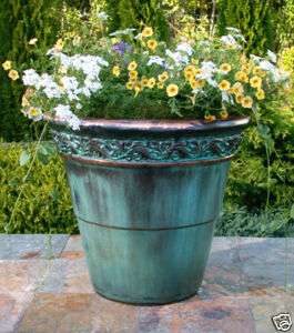 Garden LARGE FRIEZE ANTIQUE COPPER PLANTER Pots FRSHIP  