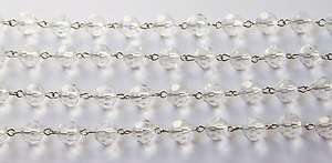   OF CLEAR GLASS CHANDELIER CRYSTAL LAMP CHAIN PRISMS GARLAND NEW  