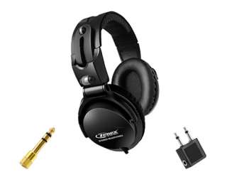 new zenex black professional noise cancelling dj stereo headphones 