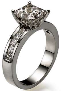   Brilliant Diamond Engagement Promise Ring 18k Solid White Gold