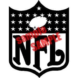  NFL LOGO WHITE VINYL DECAL STICKER 