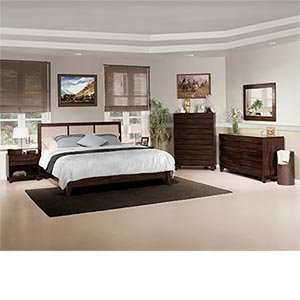 Marche 6 pc Queen Bedroom Set Bed, 2 Nightstands, Dresser, Mirror and 