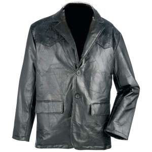 Western Style Leather Sport Jacket Blazer Snake Skin  