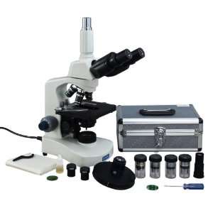 OMAX 40X 2000X LED Reversed Nosepiece Trinocular Compound Microscope 