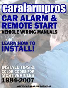 Car Alarm Remote Start Installation & Color Code CD  