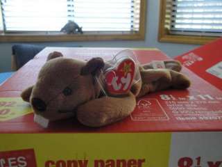 BUCKY THE BEAVER BEANIE BABY BY TY LONG, LONG, LONG RETIRED  