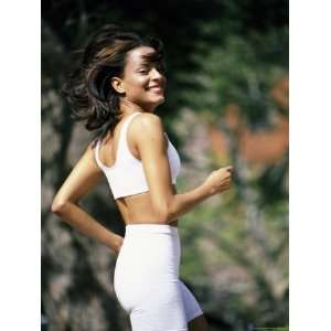  Happy Jogging Woman Giclee Poster Print