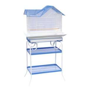  Bird Cage and Stand (Blue/White) (24 L x 14 D x 25 H 