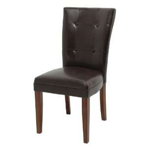  Montibello Small Parsons Chair, Dark Brown by Steve Silver 