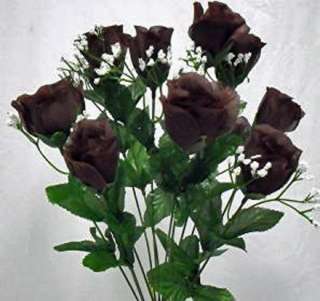 84 Long Stem Roses CHOCOLATE BROWN TRUFFLE Silk Wedding Flowers 