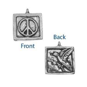  Green Girl Studios Pewter Two Sided Peace Dove Pendant 