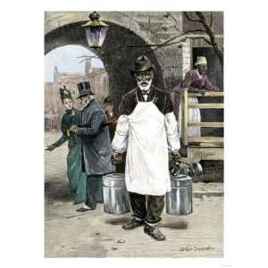 African American Oyster Peddler in Baltimore, 1880s Premium Poster 
