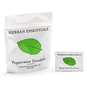  Herban Essentials Peppermint Towelettes   Set of 20 