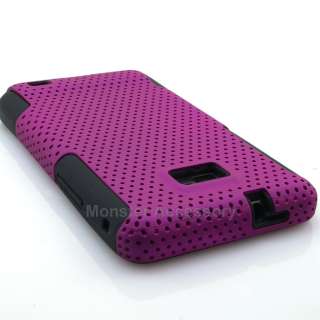 Purple Dual Flex Hard Case Gel Cover Samsung Galaxy S 2  