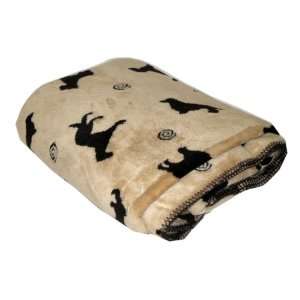  Plush Embossed Tossed Dog Throw Blanket