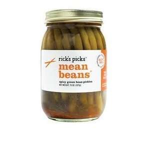 Ricks Picks Pickled Grn Mean Beans 15 OZ (Pack of 6)  