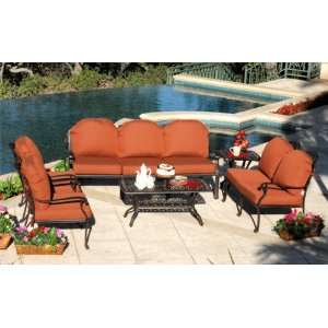  Caluco Florence 6 Piece Deep Seating Set Patio, Lawn 