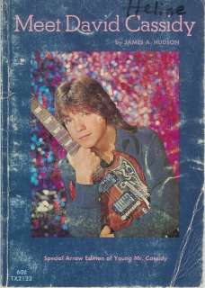 meet david cassidy by james a hudson scholastic book services 1972 
