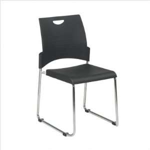  Office Star STC8302C2 Sled Base Stack Chair with Plastic 