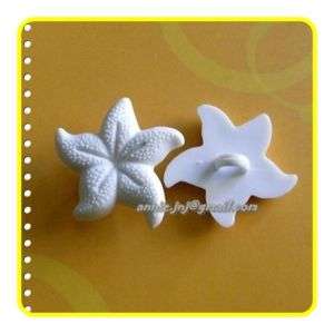 15 Sea Star Novelty Sewing Buttons Dress up White K335  