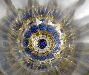   Bohemian Zwischengoldglas Art Glass Cut Crystal Beaker Shot Tumbler