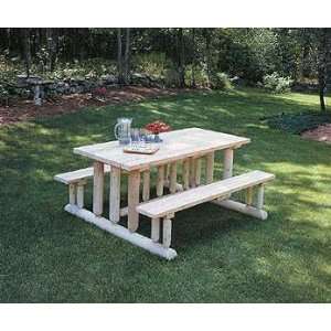  Northern White Cedar Park Style Picnic Table Patio, Lawn 