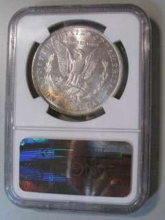 1887 NGC MS63 BU Silver Morgan Dollar. Toning #3  