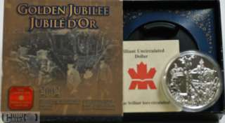 2002 Canada $1 Queen Golden Jubilee BU Silver Dollar  