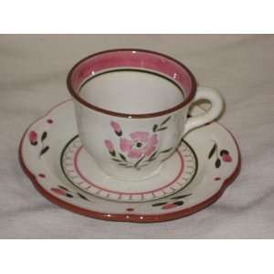  Vintage Stangl Pottery  Colonial Rose  Cup & Saucer 