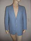 Vtg 70s Sky Blue 100% CASHMERE GOLF Blazer Sport Coat 
