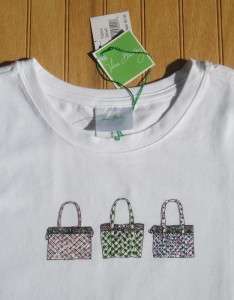 NEW Misses VERA BRADLEY Pocketbooks T Shirt White Sz S  