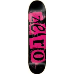  Zero Punk Deck 8.0 Black Pink Veneer Skateboard Decks 