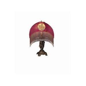  Meyda 18911 Graces Table Lamp w/ Fabric Purple Shade w 