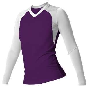 Alleson 827VLJ Women s Custom Volleyball Jerseys PU/WH   PURPLE/WHITE 