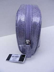   Couture Lavendar Metallic Sparkle Scotty Dog Cosmetic Make Up Bag NEW