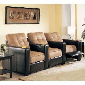   Theater Contemporary Microfiber Seating Coaster Recliners & Rockers