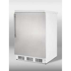   refrigerator with auto defrost, stainless steel door and thin handle
