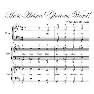    He Is Arisen Glorious Word Easy Piano Sheet Music Christian Books