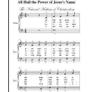   Hail the Power of Jesus Name Easy Piano Sheet Music Christian Books