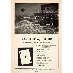  1947 Ad Ace Clubs Restaurant Bar Lounge Parliament Front 