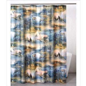  Cabin Retreat Fabric Shower Curtain