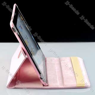   Magnetic Coffee PU Leather Case Smart Cover Swivel W/ Stand  