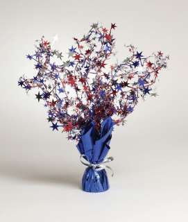 PATRIOTIC STARS FOIL CENTERPIECE SPRAY TABLE DECORATION  