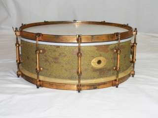   *RARE* 1926 5x14 Stipelgold Solid Mahogany Vintage Snare Drum  