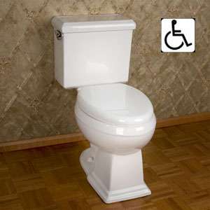 ADA Compliant Siphonic 2 Piece Elongated Toilet   White  