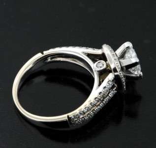 DESIGNER SCOTT KAY 1.24 CARAT PRINCESS DIAMOND ENGAGEMENT RING 14K 