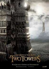 LORD OF THE RINGS TWO TOWERS ADVANCE MOVIE POSTER  