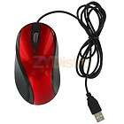Red Black PC Notebook Laptop 3D Optical USB Mouse