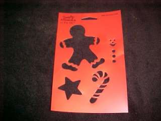   Holiday Stencil Templates 5x8 Lots of Image Gingerbread Man Tree