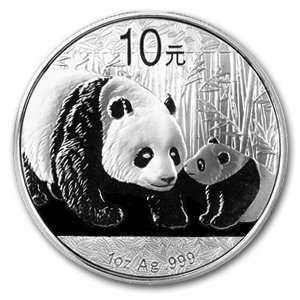  2011 PANDA Coin, 1 troy oz, .999 fine silver, with black 